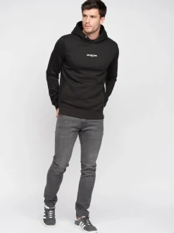 Gathport Men's Hoodie Black by Duck & Cover