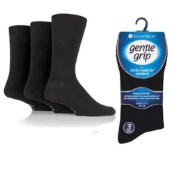 Gentle Grip Diabetic Men's Socks Black