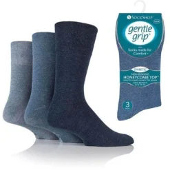 Gentle Grip Diabetic Men's Socks Blue