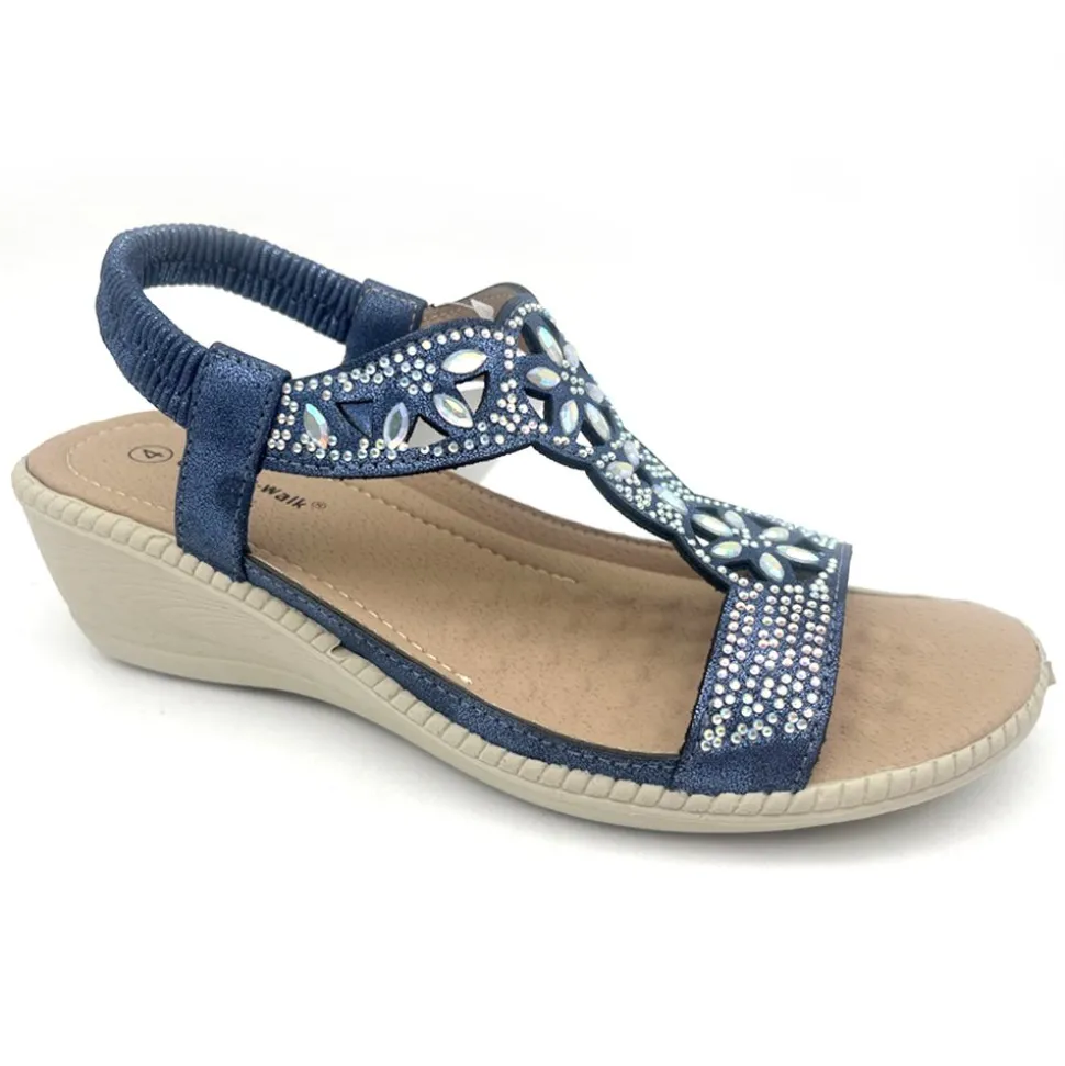 Gill Women's Cushion Walk Sandals Navy