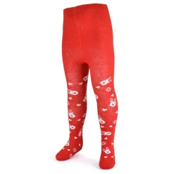 Girls Christmas Tights Red Reindeer