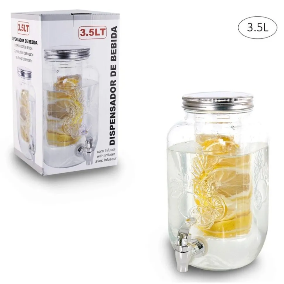 Glass Beverage Dispenser 3.5 Litres