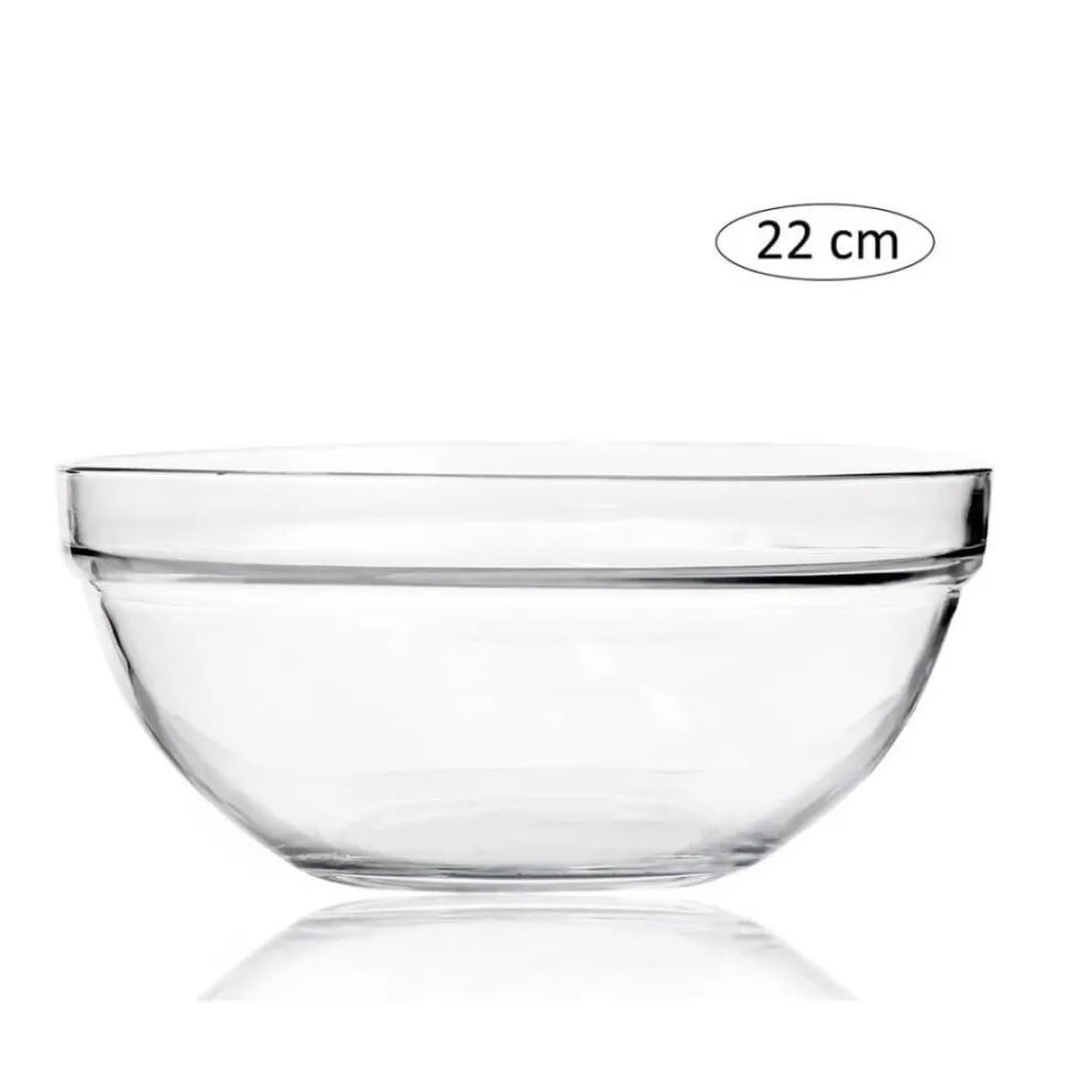 Glass Salad Bowl 22cm