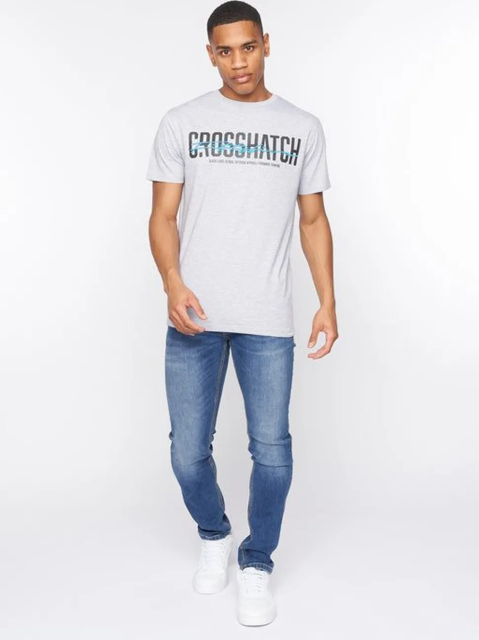 Gooch T-Shirt Light Grey Marl by Crosshatch