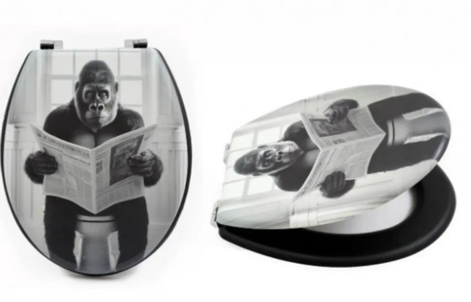 Gorilla Printed Toilet Seat