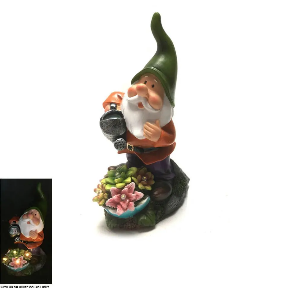 Green Hat Gnome Outdoor Solar Light