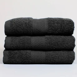 450GSM 100% Cotton Face Cloth Black
