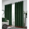 Hampton 100% Blackout Eyelet Curtains Green
