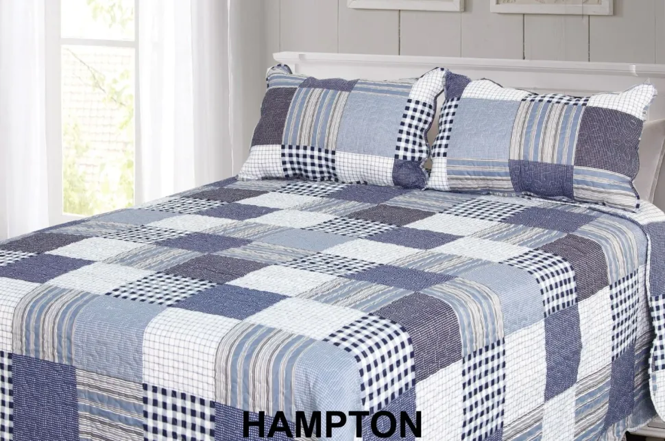 Hampton Patchwork Bedspread/Throw