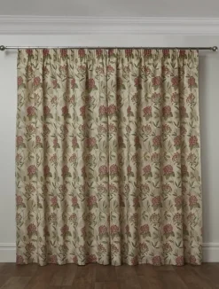Harmony Pencil Pleat Floral Curtains