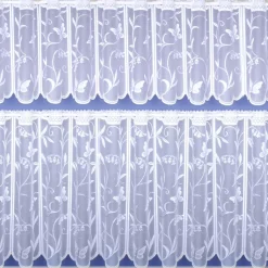Hawaii White Cafe Net Curtains - Price by the Metre
