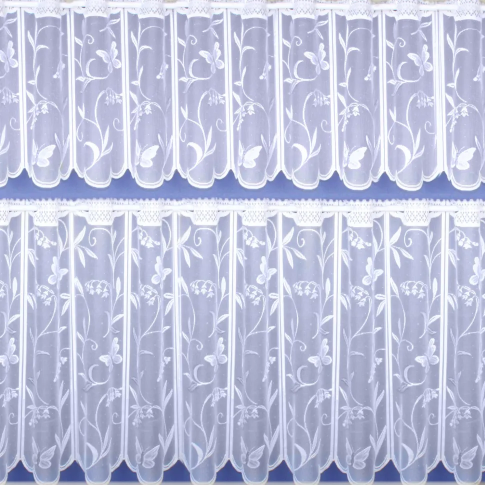 Hawaii White Cafe Net Curtains - Price by the Metre