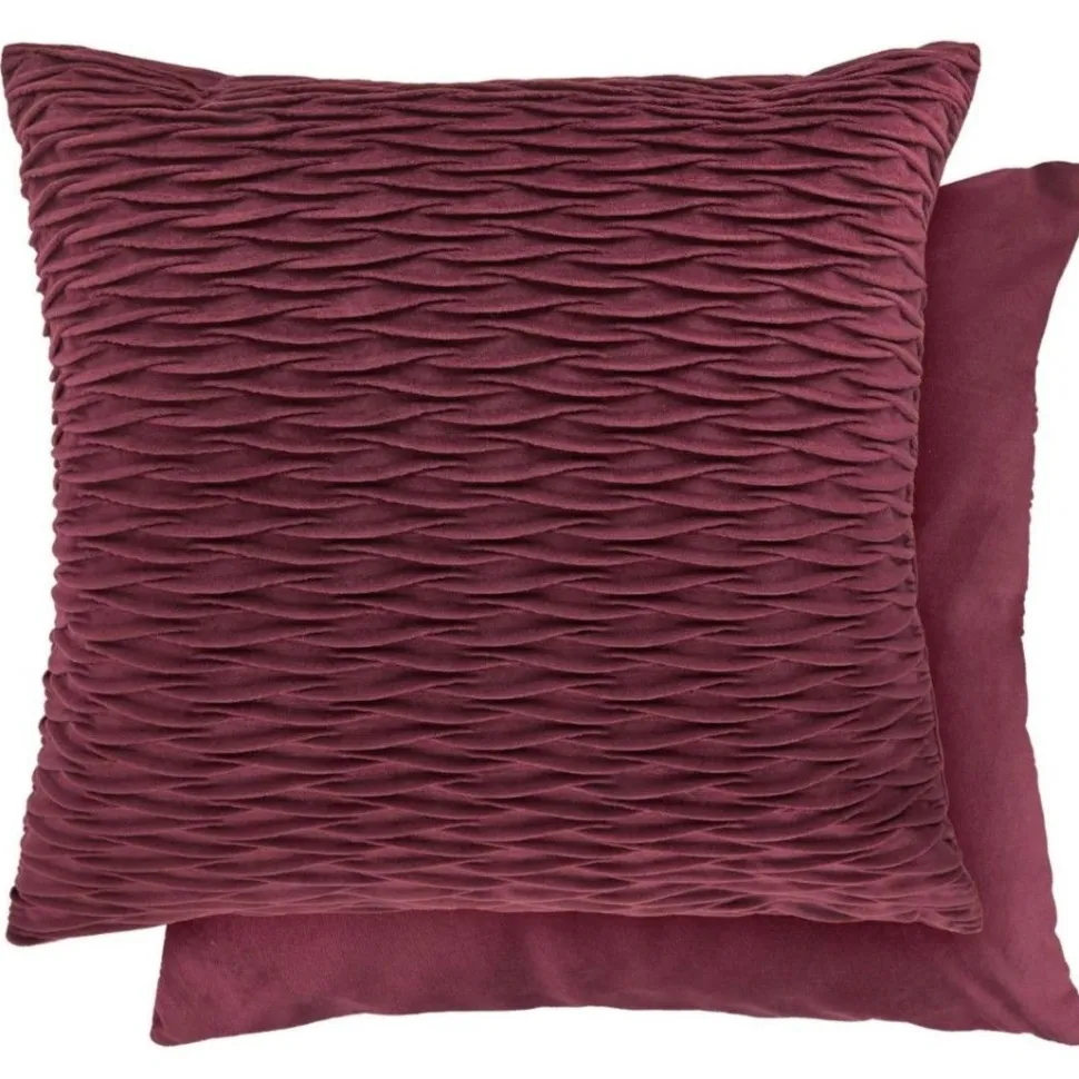 Henley Velvet Bordeaux Red Cushion Cover