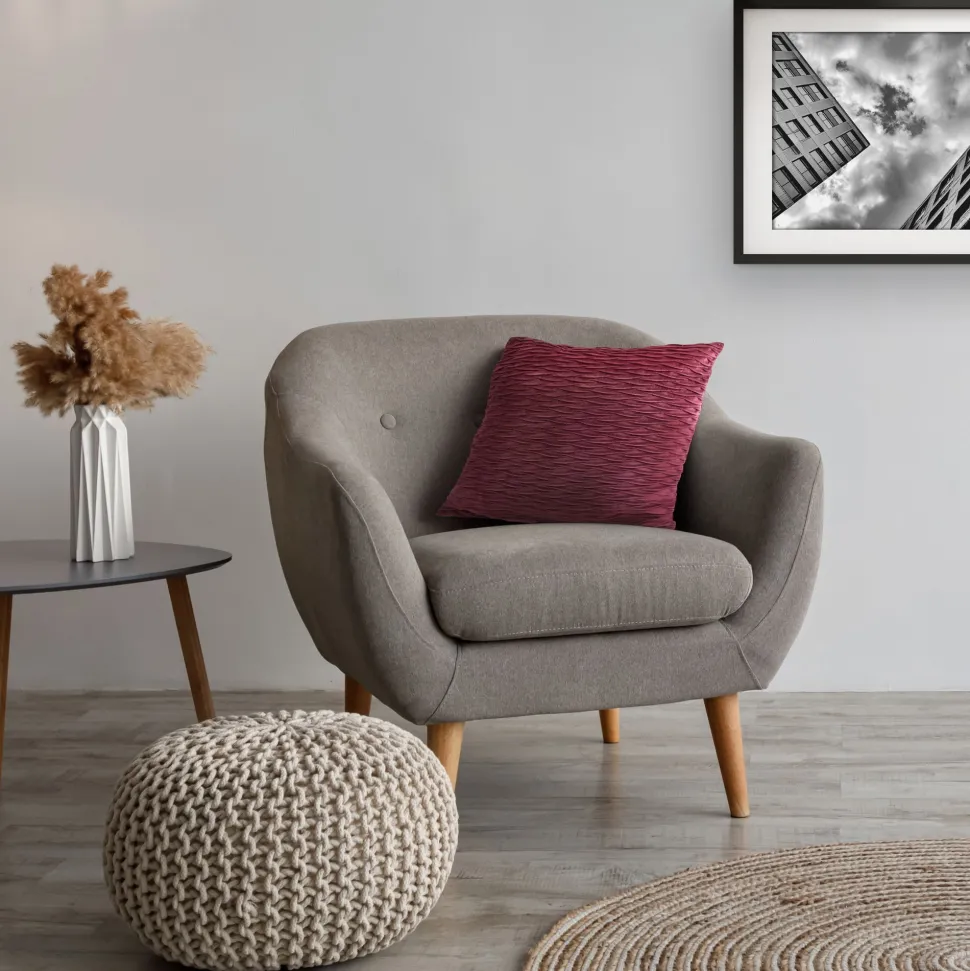 Henley Velvet Bordeaux Red Cushion Cover