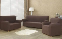 Herringbone Stretch Sofa Covers - Chocolate