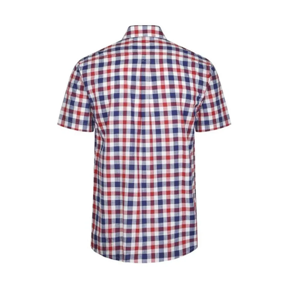 Holkham Check Short Sleeve Shirt Red by Champion