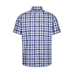 Holkham Check Short Sleeve Shirt Blue by Champion