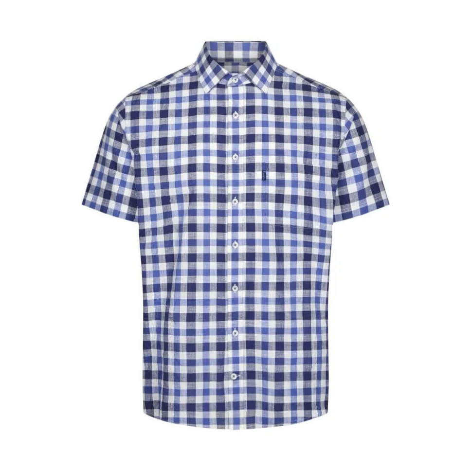 Holkham Check Short Sleeve Shirt Blue by Champion