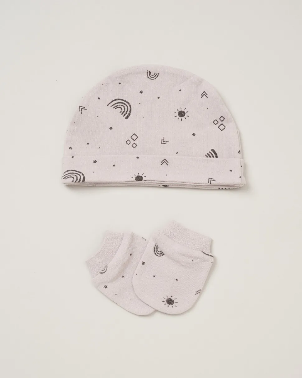 Homegrown Baby 100% Organic Cotton 5 Piece Printed Gift Set-Grey
