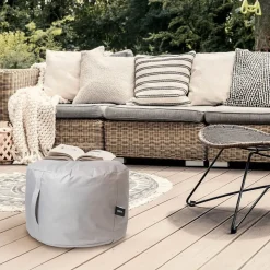 Inflatable Pouf Light Grey 50x30cm