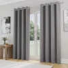 Iris 90% Blackout Eyelet Curtains Silver