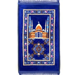Islamic Prayer Mat Blue - 70 x 110cm