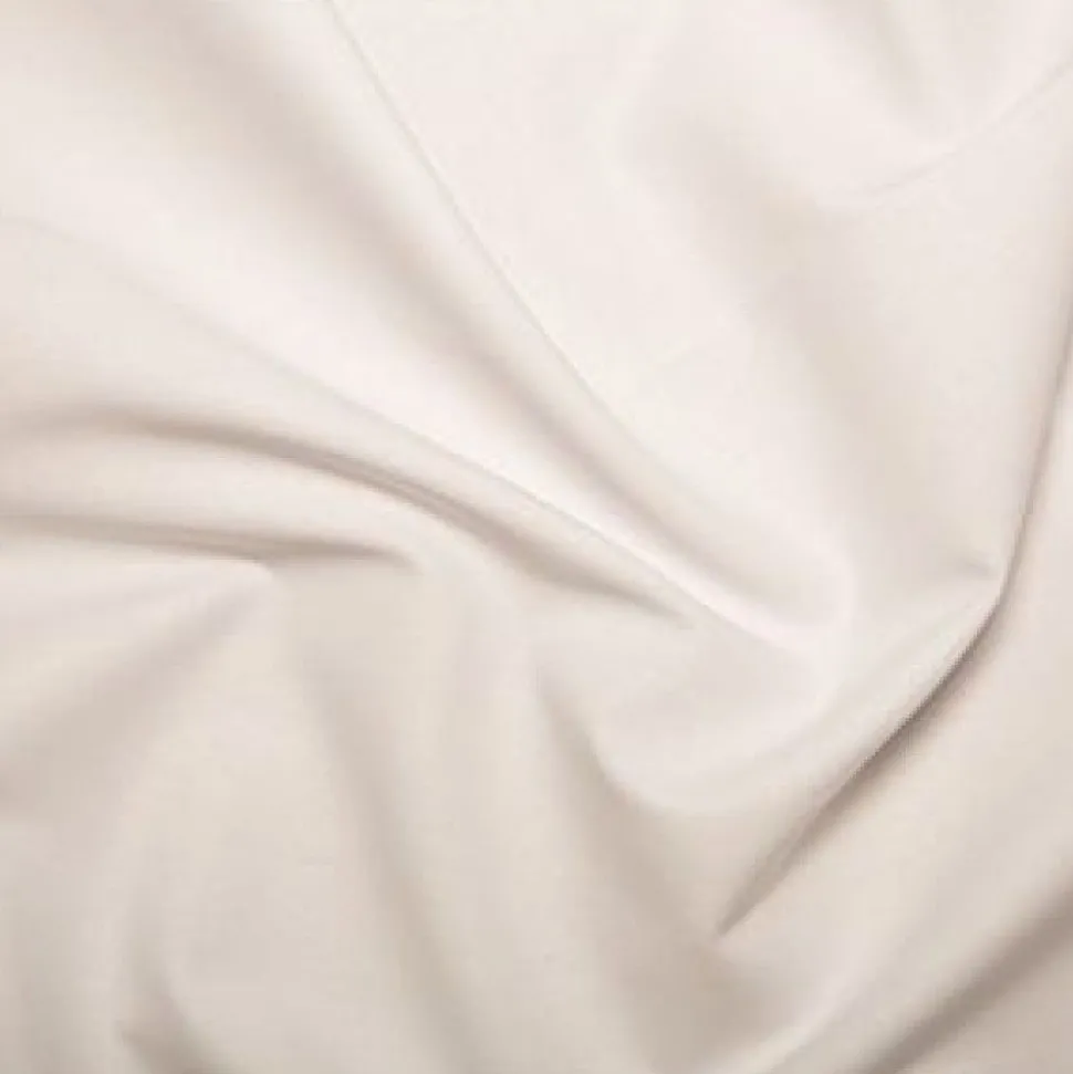 Ivory 100% Cotton Plain Poplin Fabric - Price by the Metre
