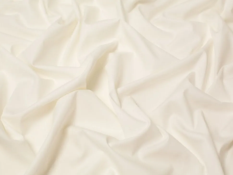 Ivory 100% Cotton Plain Poplin Fabric - Price by the Metre