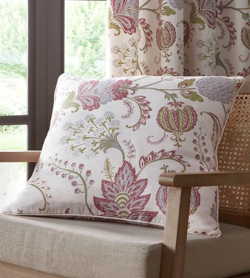 Jacobean Multi Fully Lined Readymade Tape Top Curtains