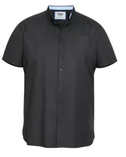 James Short Sleeve Outsize Oxford Shirt Black