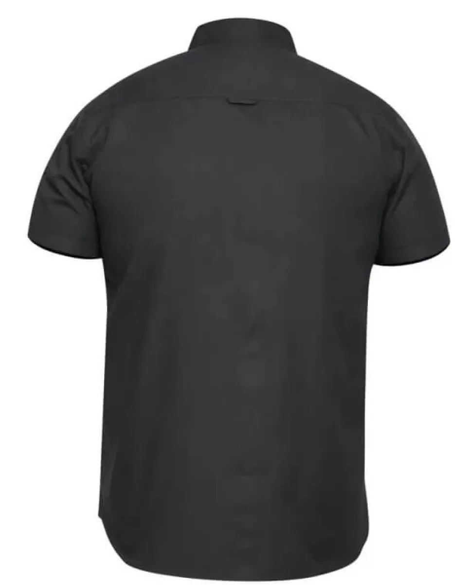 James Short Sleeve Outsize Oxford Shirt Black