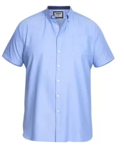 James Short Sleeve Outsize Oxford Shirt Sky Blue