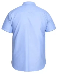 James Short Sleeve Outsize Oxford Shirt Sky Blue