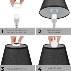 Jasny Chrome Table Lamp with Switch Control
