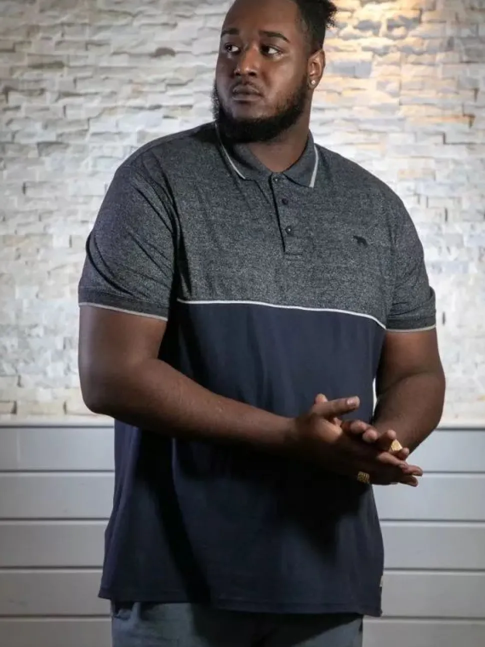 Jaywick Outsize Men's Cut & Sew Polo Shirt