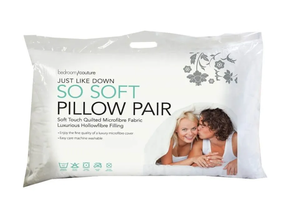Just like Down 2 Pack Pillow by Bedroom Couture Soft Support - Made in Ireland