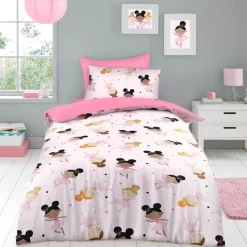 Kids Soft Touch Duvet Cover Set Single Ballerinas