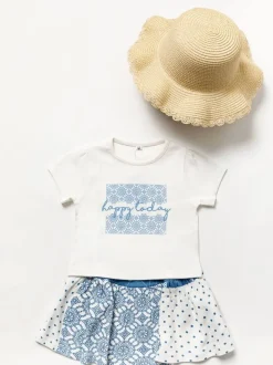 Kids Summer Hat & Dress Happy Today