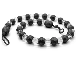 Krystal Beaded Tie Back Black