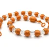 Krystal Beaded Tie Back Orange