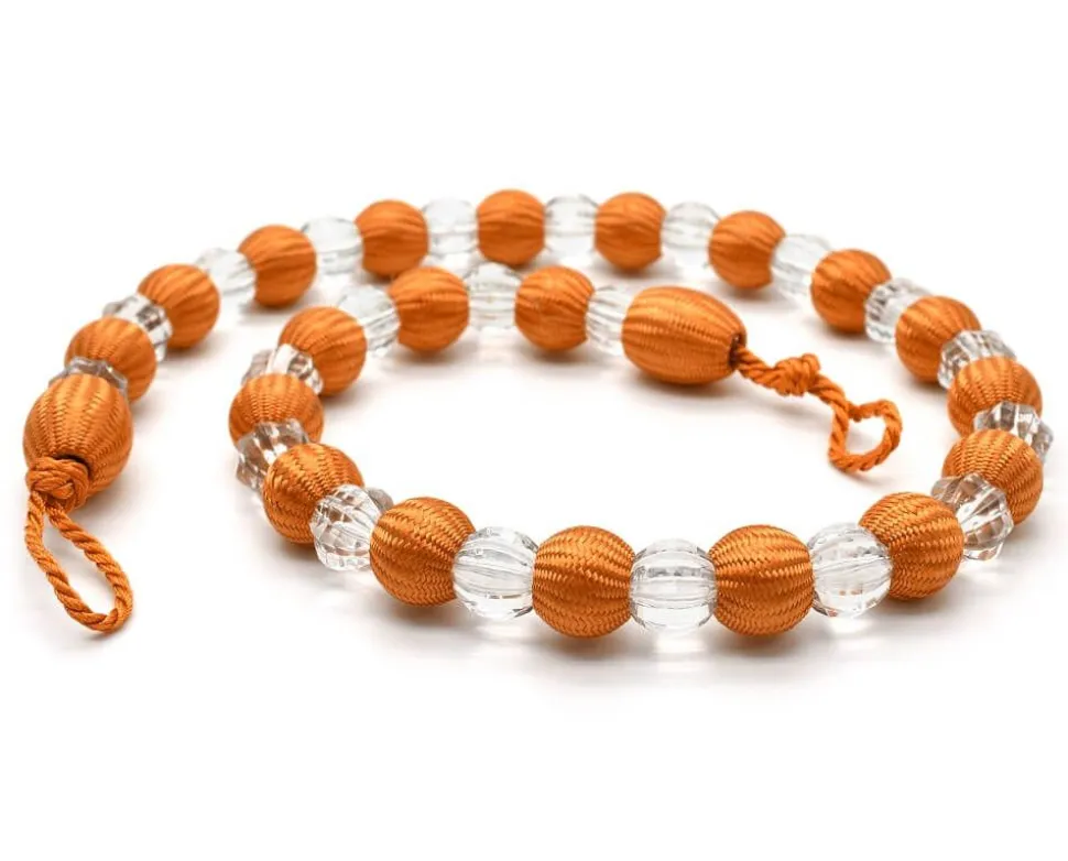 Krystal Beaded Tie Back Orange