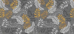 Leaf Charcoal Oil Cloth 8266-2 Price by the metre