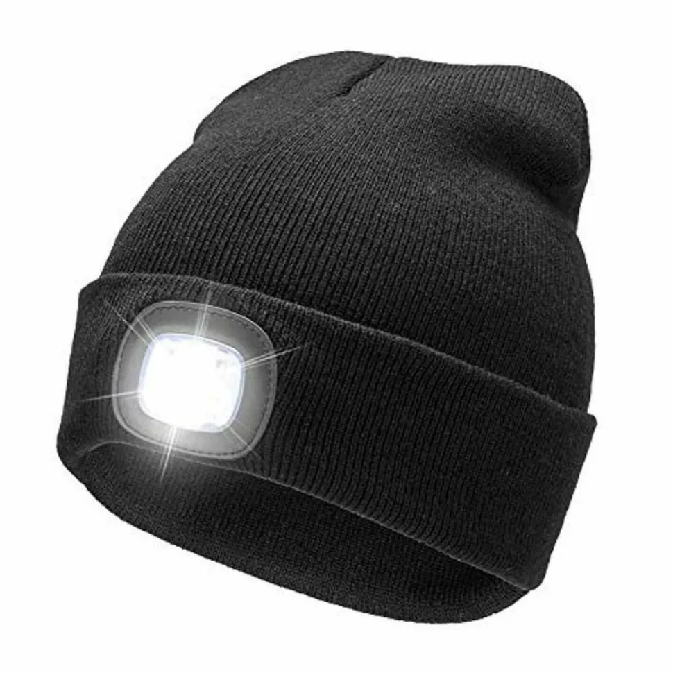 LED Beanie Hat Black