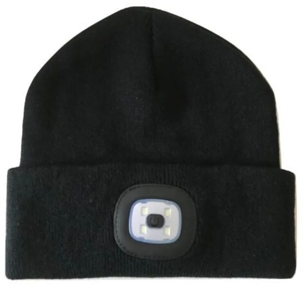 LED Beanie Hat Black