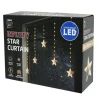 LED Infinity Stars Curtain Lights Warm White
