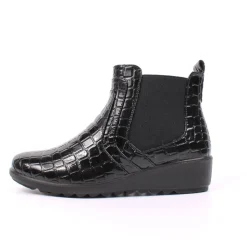 Linda Croc Women's Comfort Walk Boots Black