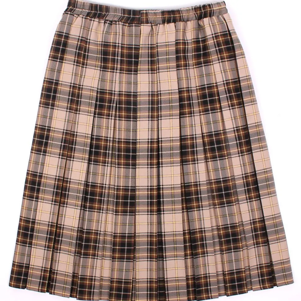 Lined Check Skirt Brown
