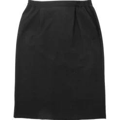 Lined Plain Skirt Black