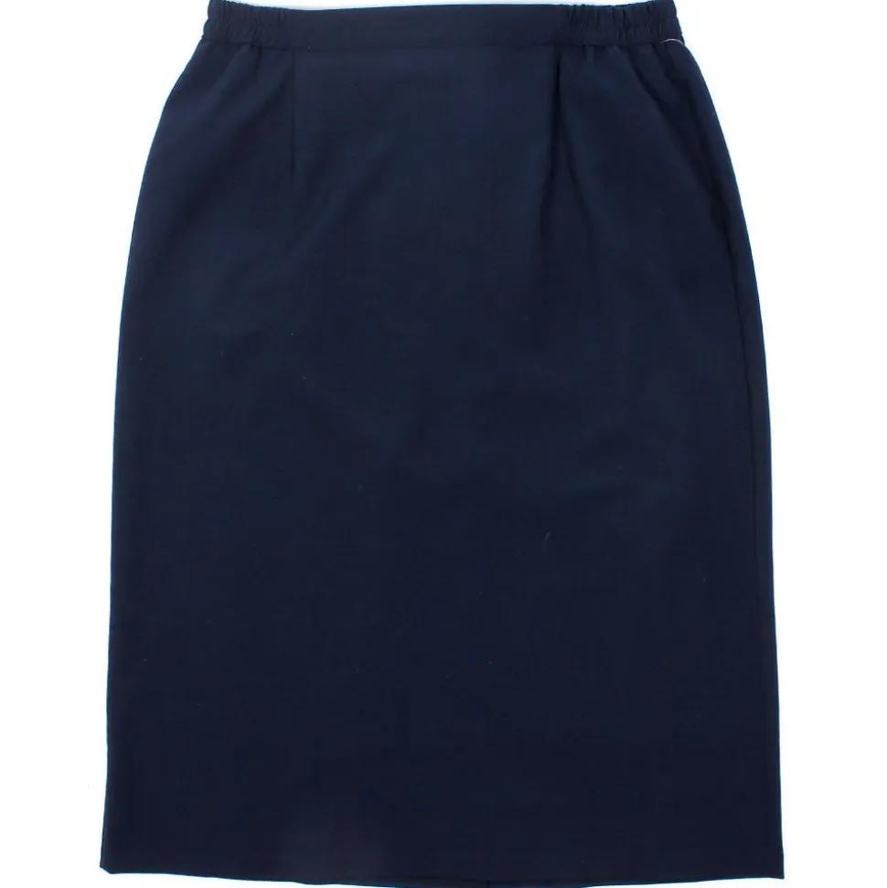 Lined Plain Skirt Navy