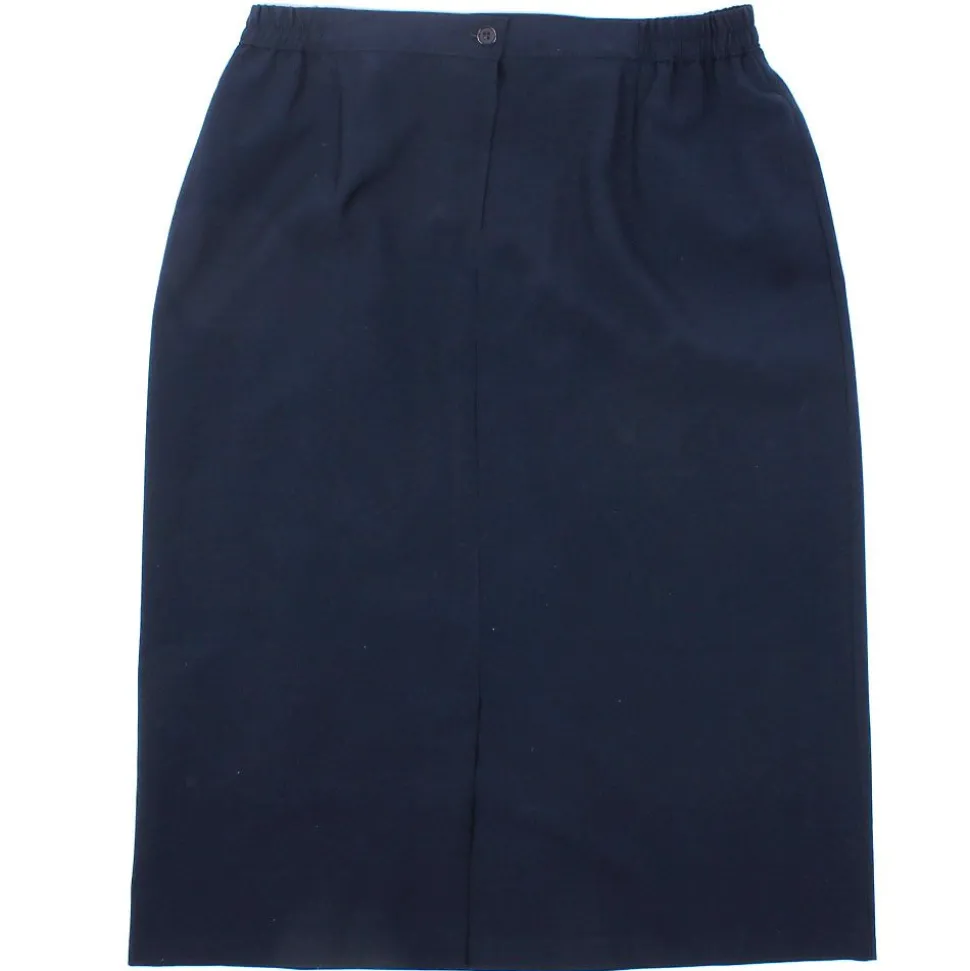 Lined Plain Skirt Navy